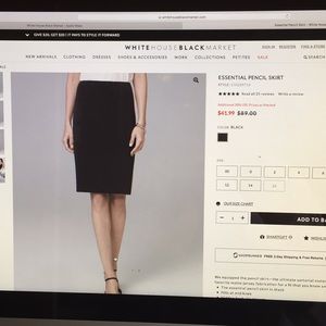 White House Black Market Essential Pencil Skirt